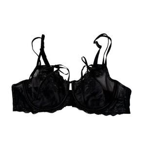 Cacique Black/Purple Unlined Underwired Lace Bra Women's Size 42C | 54-23